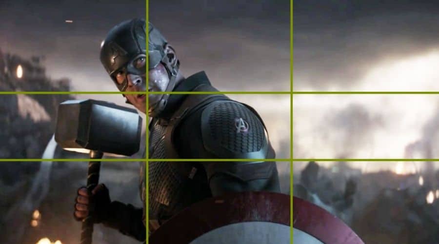 How marvel used the rule of thirds when cap lifts the hammer