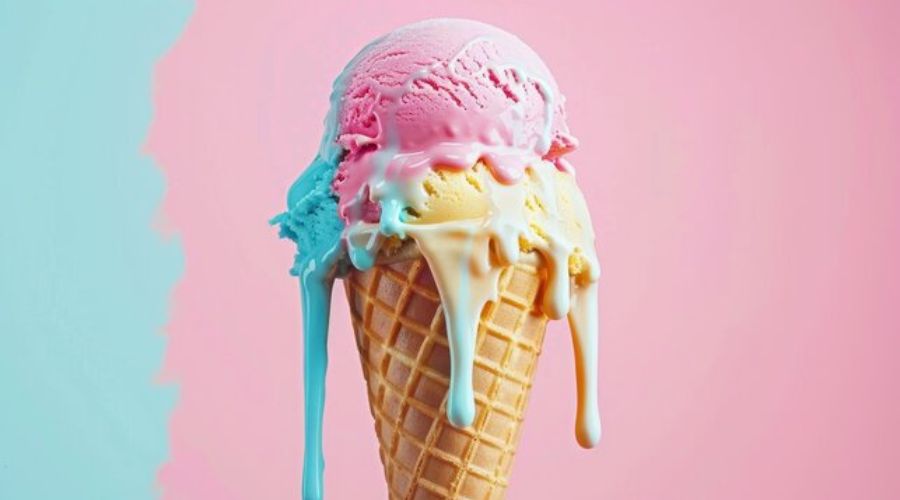 eye-catching ice cream photo