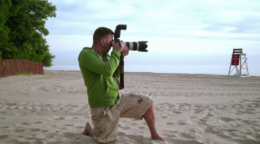 photographer on the beach